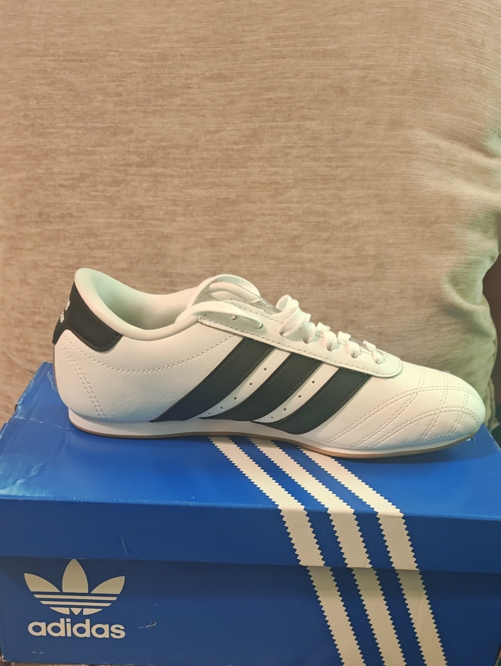 adidas Men's White Sneaker with Black Stripes